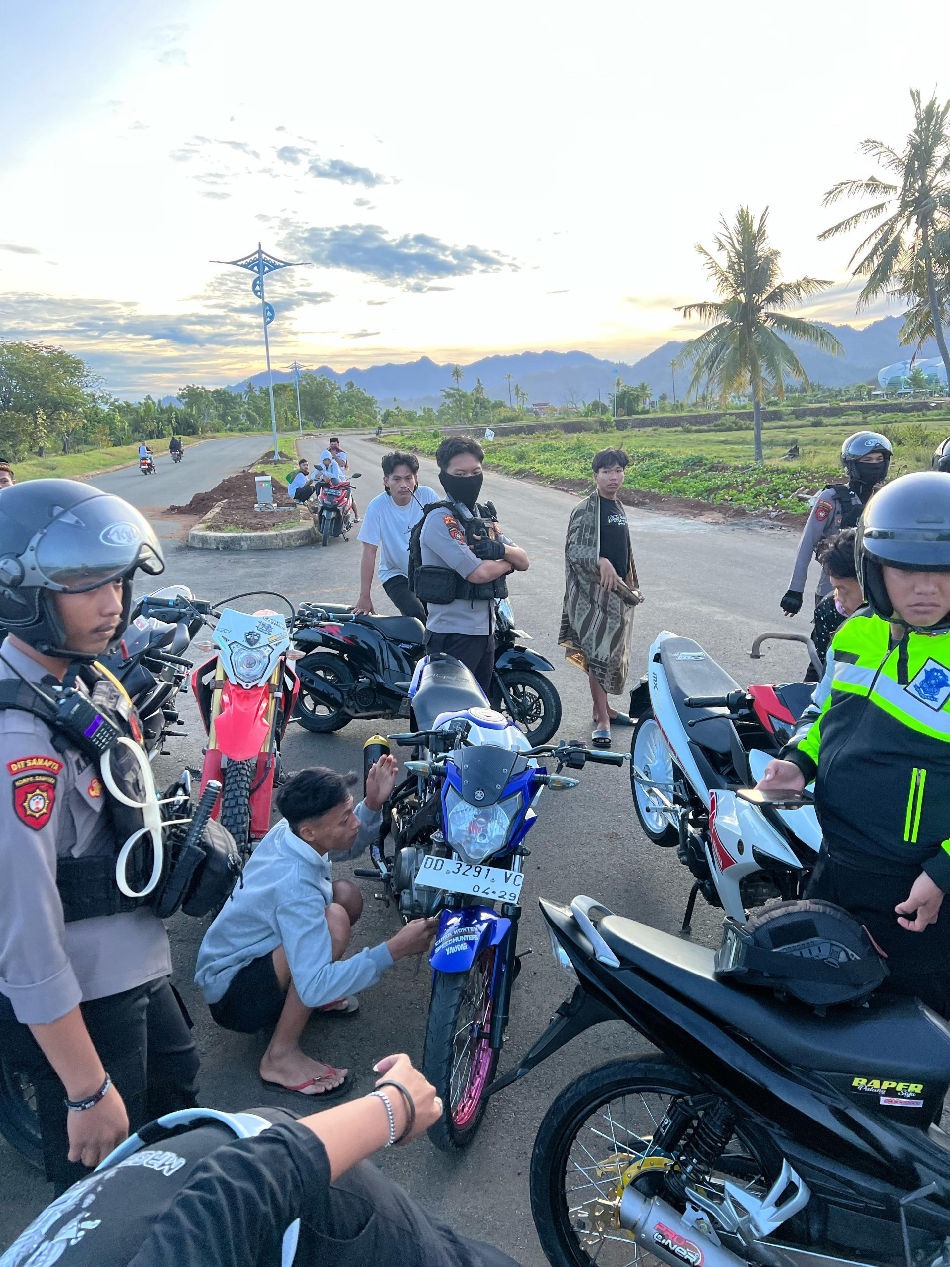 Razia Balap Liar di Tampa Padang, Polisi Sita Knalpot Brong