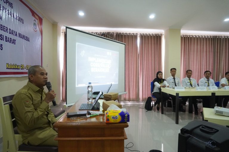 Pelatihan Dasar CPNS Kabupaten Pasangkayu, Muh Natsir Sampaikan Materi Core Values