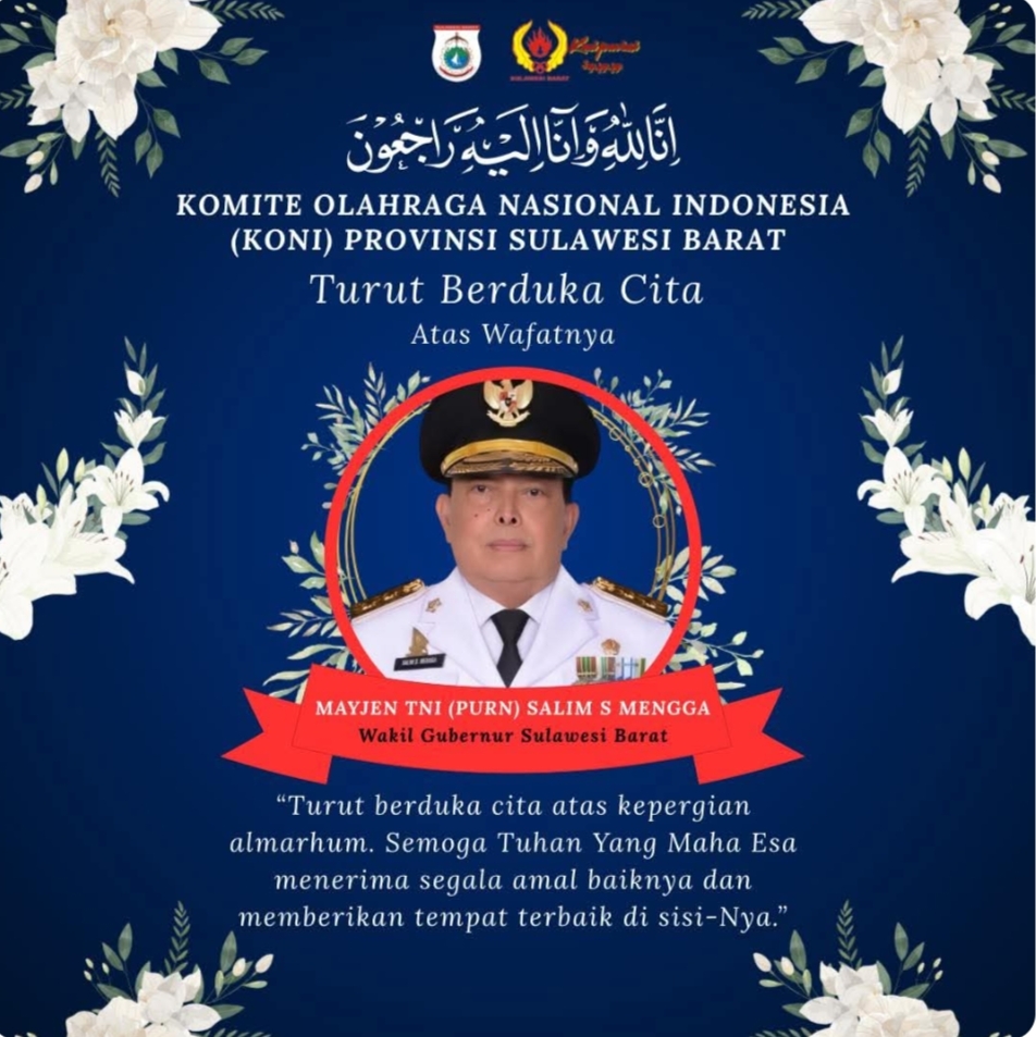 Wagub Sulbar Wafat, KONI Sulbar Berduka