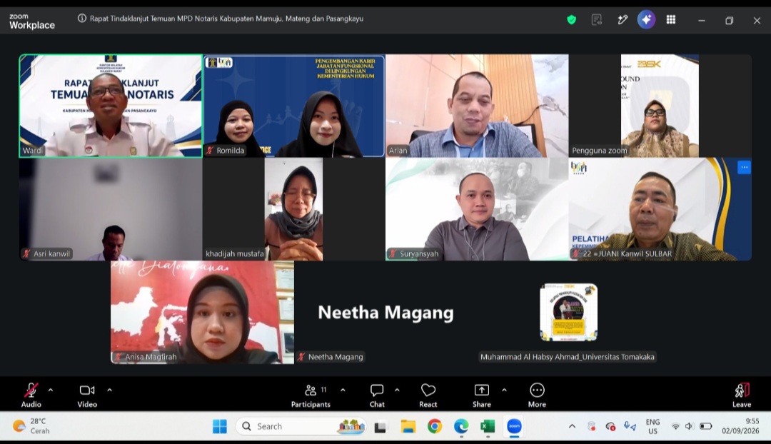 Kemenkum Sulbar Tekankan Notaris Taat Aturan Demi Tingkatkan Kualitas Layanan AHU